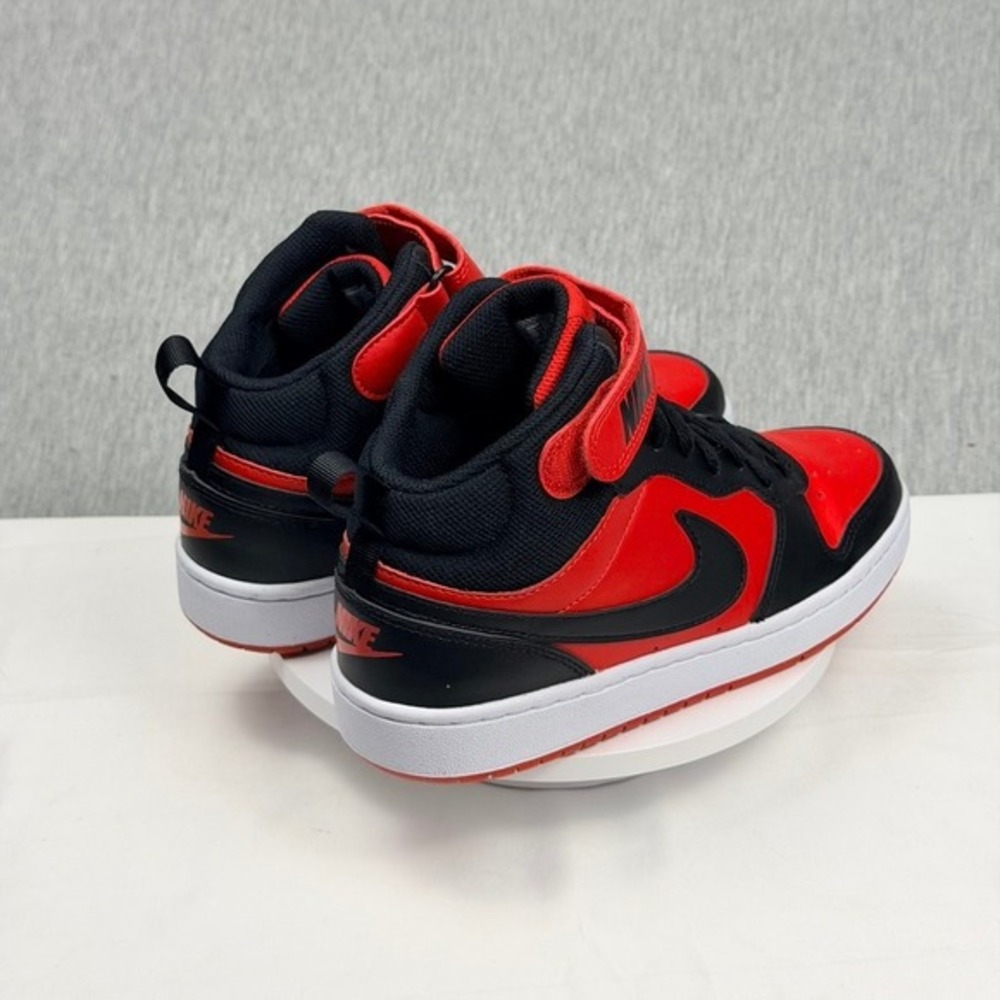 Nike Court Borough Mid 2 GS Bred Red Black Sneakers CD7782-602 Size 5Y BNIB - Picture 10 of 11